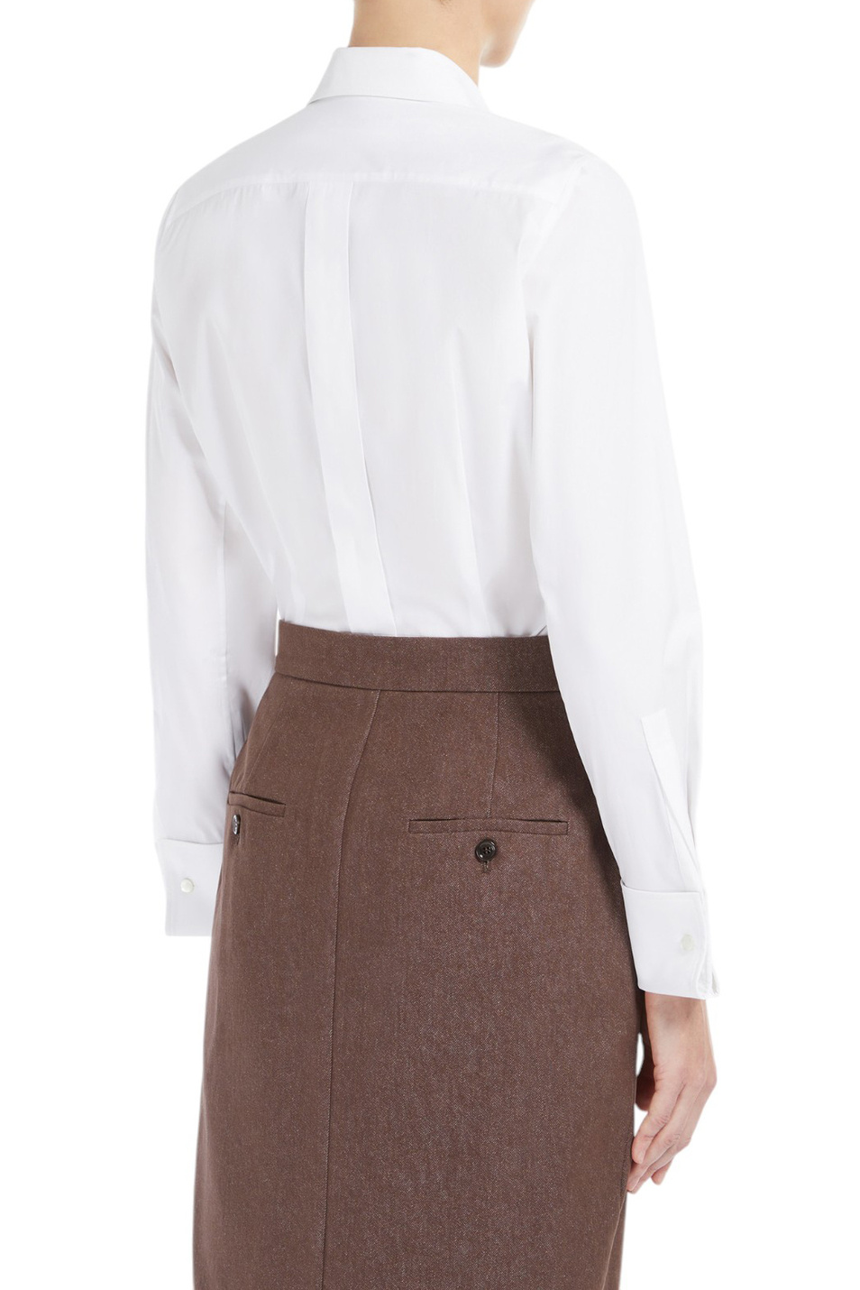 Женский Max Mara Рубашка-боди ANGORA1234 из эластичного хлопка (цвет ), артикул 2511111453 | Фото 4
