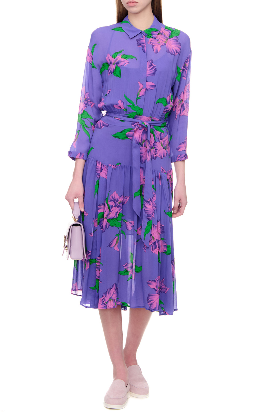 Женский Pinko Платье-рубашка с цветочным принтом (цвет ), артикул 101211A0P7 | Фото 3