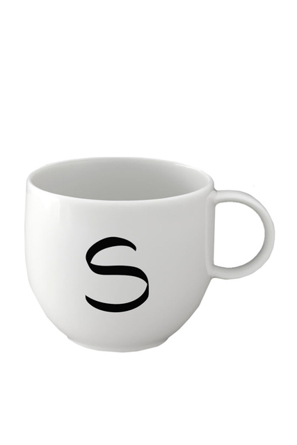 Фарфоровая кружка "S"|Основной цвет:Белый|Артикул:10-1620-6118 | Фото 1