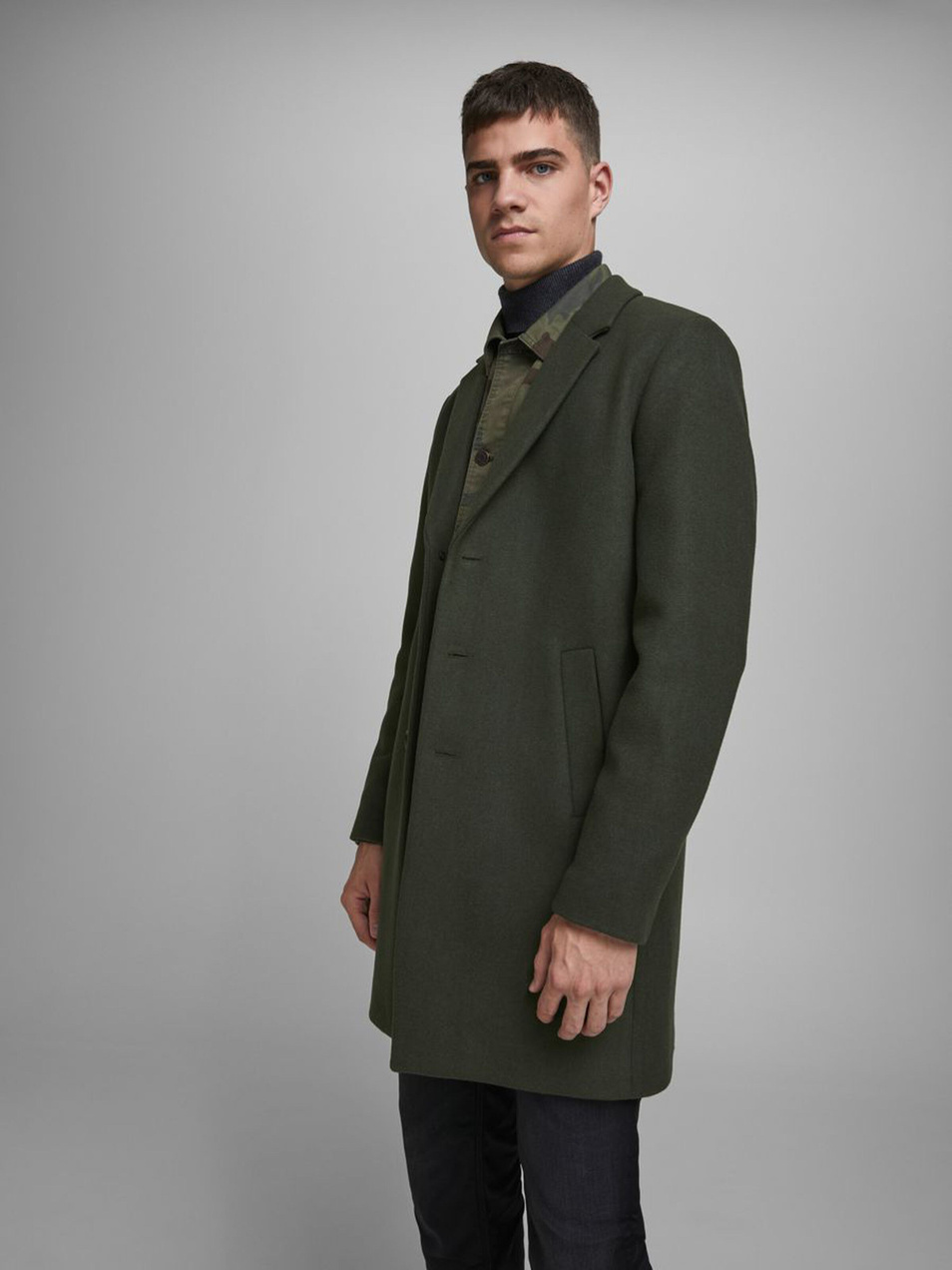 Мужской Jack & Jones Пальто из смесовой шерсти (цвет ), артикул 12171374 | Фото 4