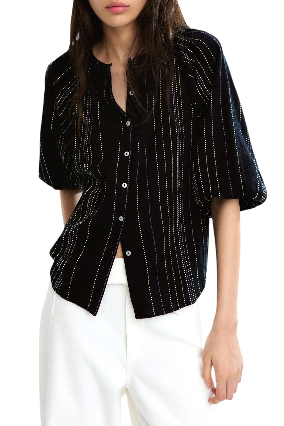 Женский Parfois Блузка из натурального хлопка (цвет ), артикул 232953 | Фото 3