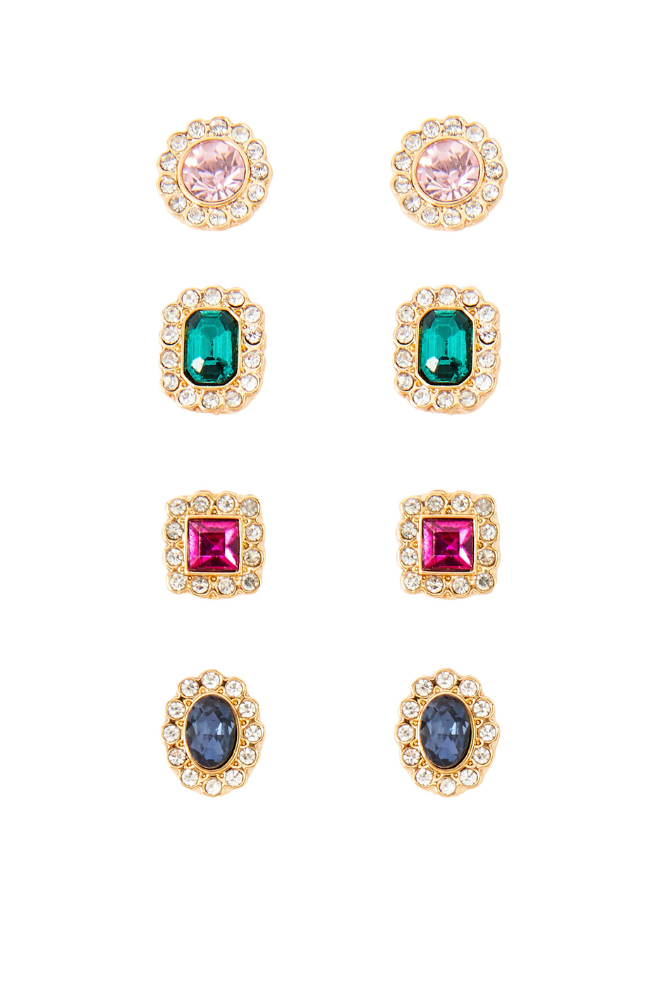 Женский Accessorize Набор серег с кристаллами разных форм (цвет ), артикул 281166 | Фото 1