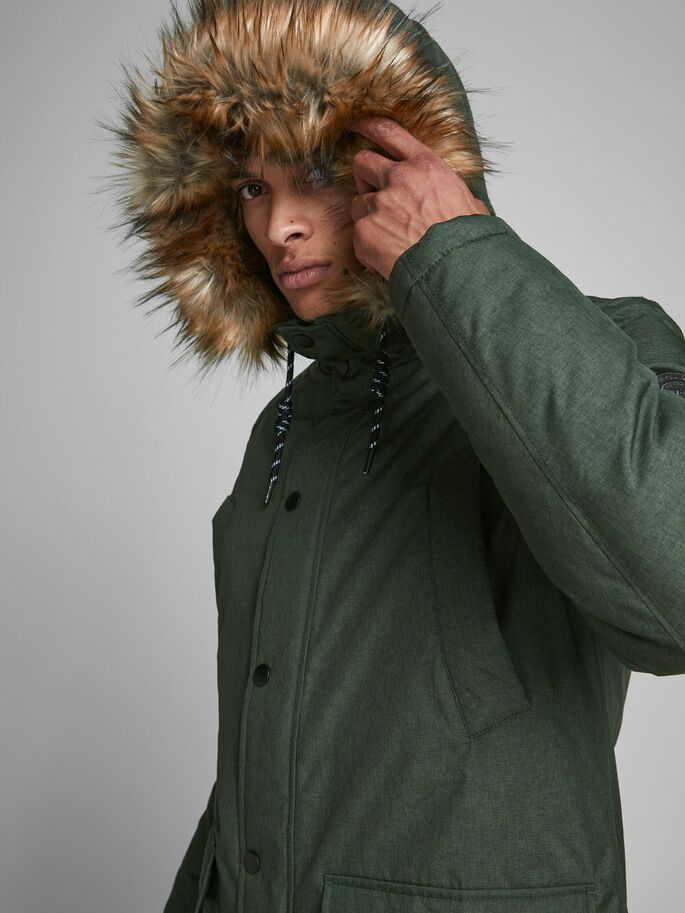 Мужской Jack & Jones Куртка с капюшоном с искусственным мехом (цвет ), артикул 12174383 | Фото 5