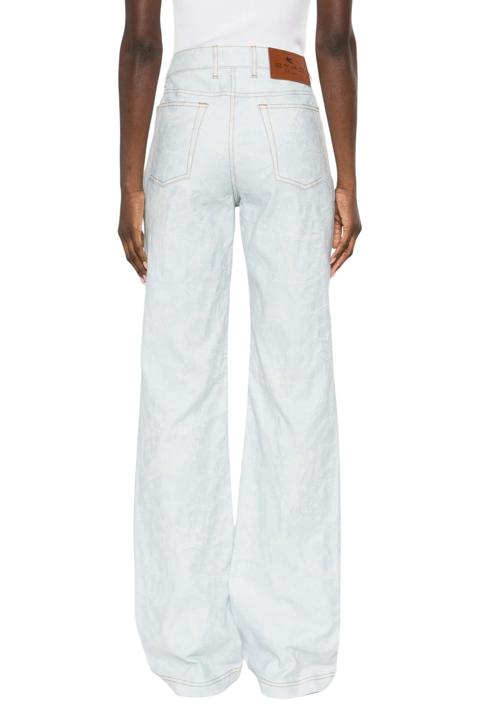 Джинсы с принтом|Основной цвет:Голубой Женский Etro Джинсы с принтом (цвет ), артикул WRNB002999TJEI5S9880 | Фото 4