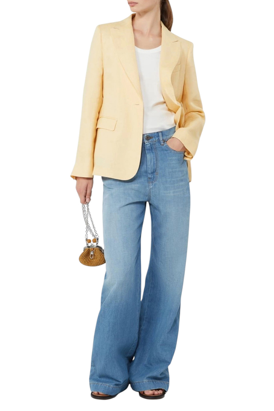 Пиджак NALUT из льна|Основной цвет:Желтый Женский Weekend Max Mara Пиджак NALUT из льна (цвет ), артикул 2615041072 | Фото 2