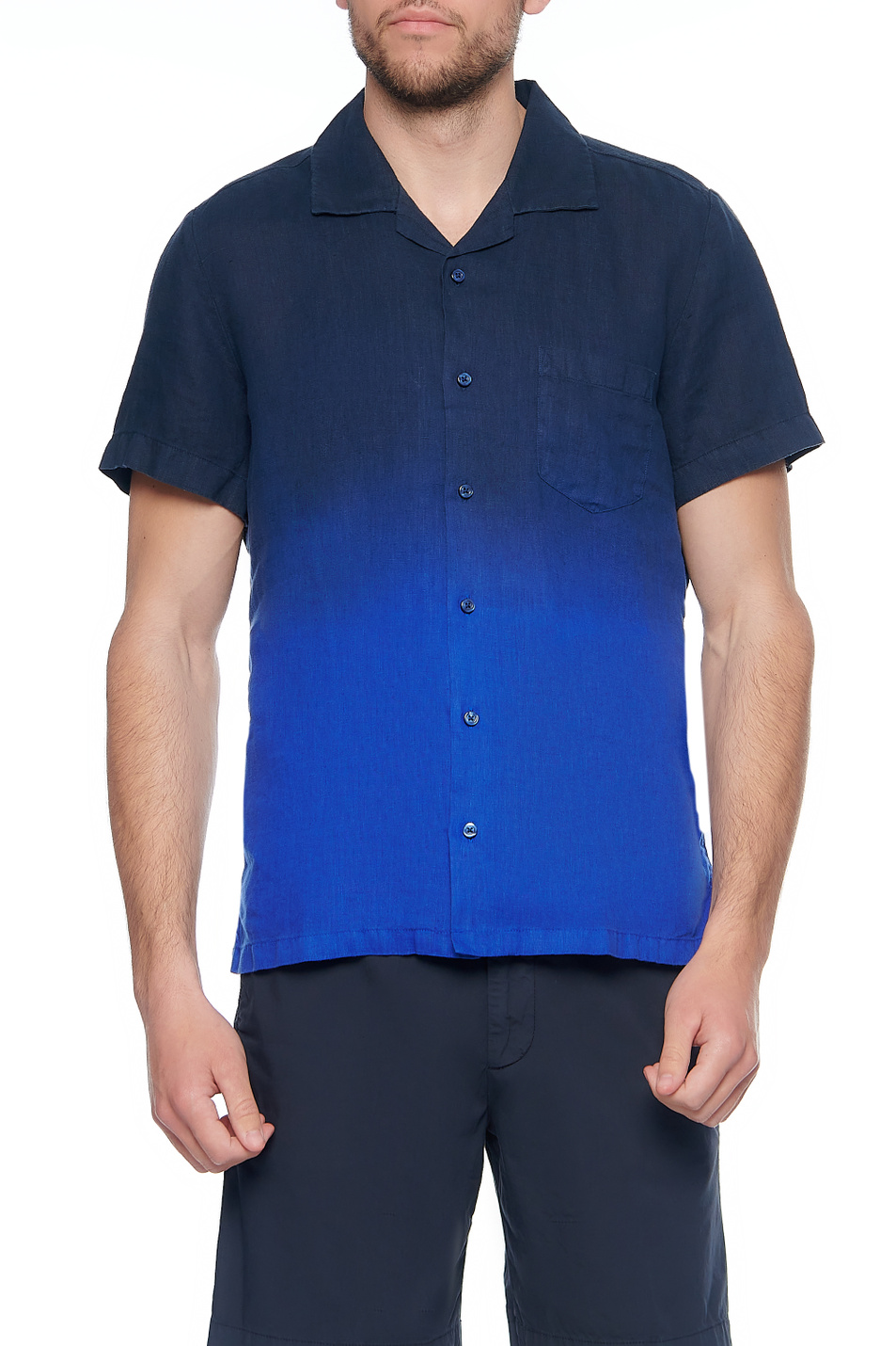 Мужской BOSS Льняная рубашка с градиентной расцветкой (цвет ), артикул 50452844 | Фото 1