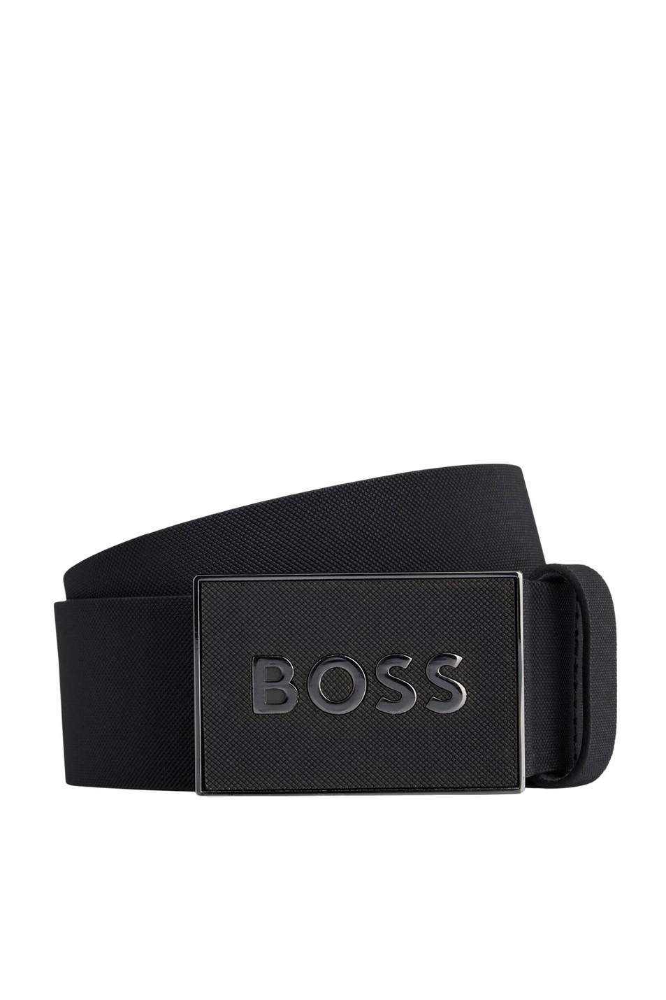 Ремень из натуральной кожи с металлической пряжкой|Основной цвет:Черный Мужской BOSS Ремень из натуральной кожи с металлической пряжкой (цвет ), артикул 50471333 | Фото 1