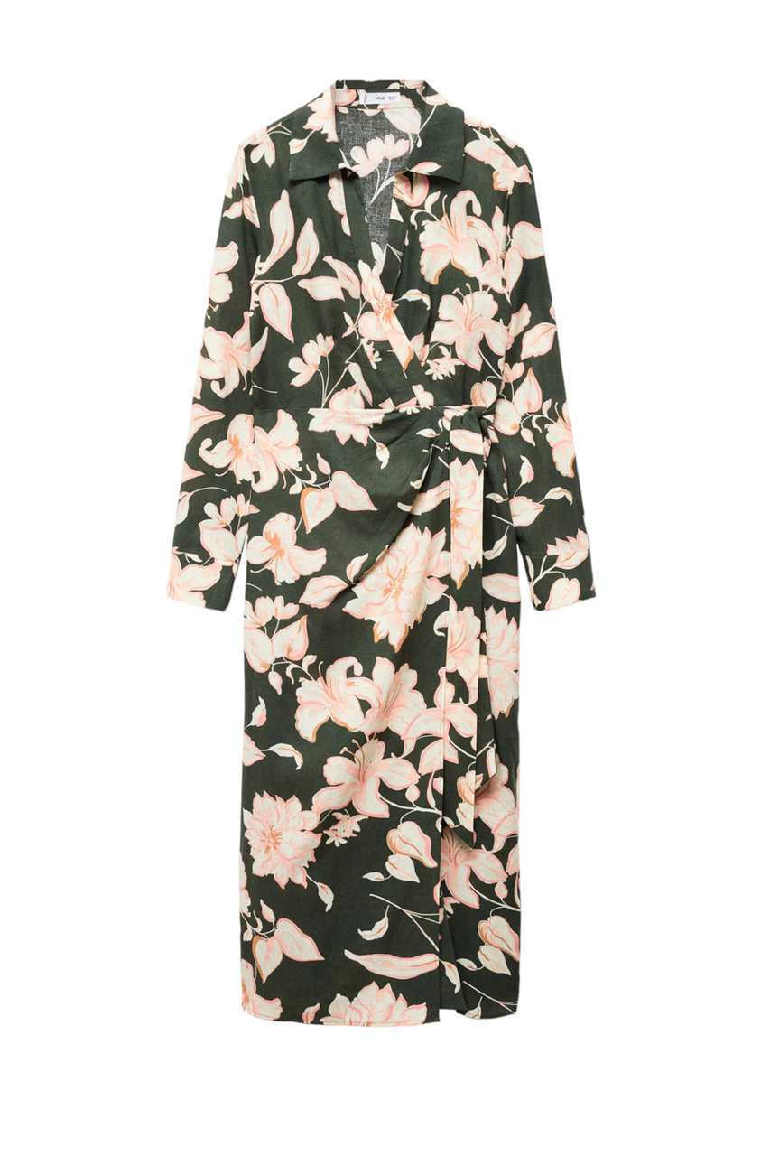 Платье CAROLA с цветочным принтом|Основной цвет:Зеленый|Артикул:67027129 | Фото 1