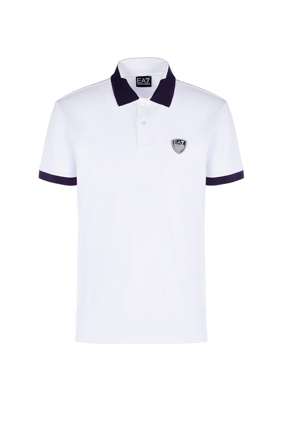 Мужской EA7 Футболка поло с контрастными воротником и манжетами (цвет ), артикул 3KPF07-PJ04Z | Фото 1