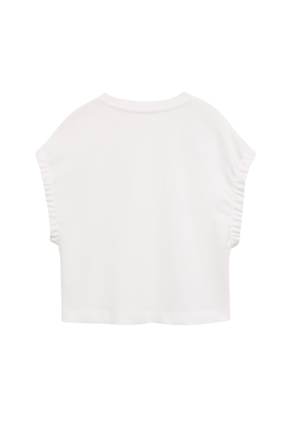 Девочкам Mango Kids Футболка ELASTIC со сборками на рукавах (цвет ), артикул 87008286 | Фото 3