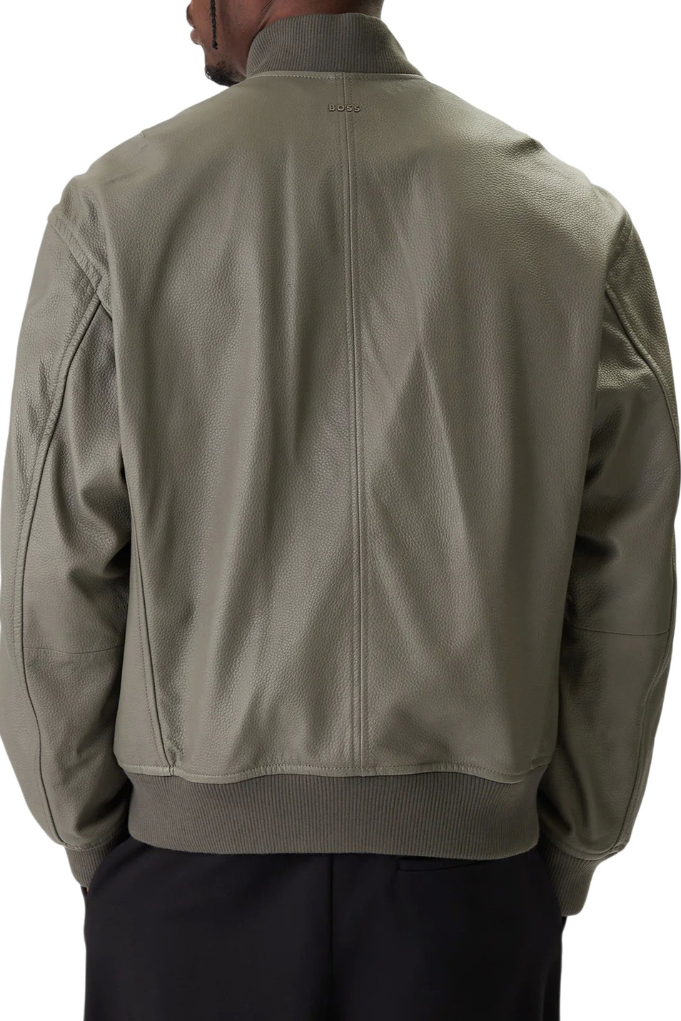 Мужской BOSS Бомбер Jakri из натуральной кожи (цвет ), артикул 50552151 | Фото 4