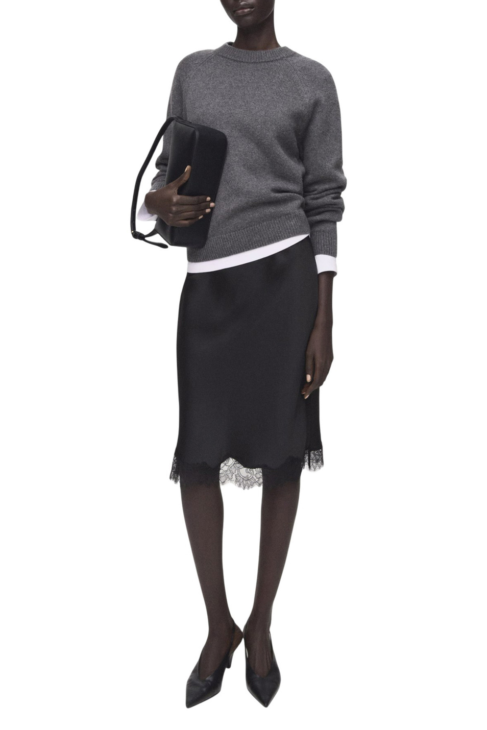 Женский Mango Юбка SELENA с кружевом (цвет ), артикул 27081334 | Фото 2