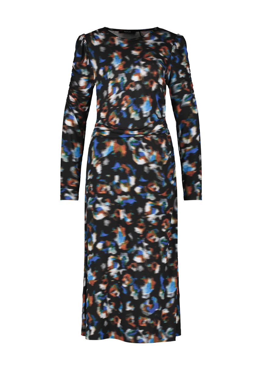 Платье из эластичной вискозы|Основной цвет:Разноцветный|Артикул:481413-16405 | Фото 1