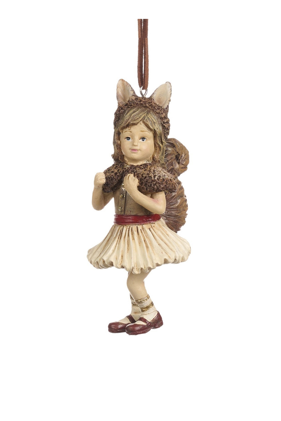 Елочная игрушка "Девочка-белочка", 10см|Основной цвет:Бежевый Не имеет пола Goodwill Елочная игрушка "Девочка-белочка", 10см (цвет ), артикул D 43256_2 | Фото 1