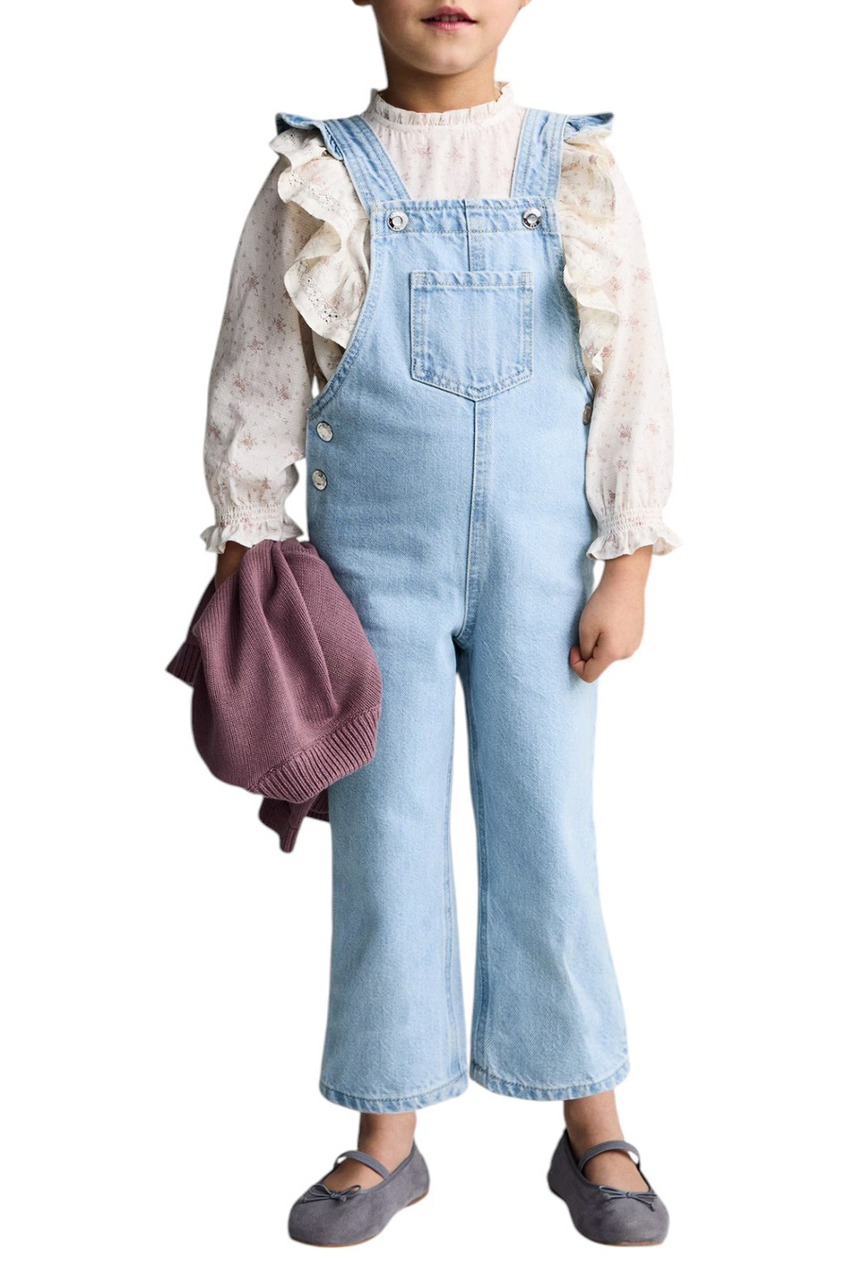 Малышкам девочкам Mango Kids Комбинезон EMILLE из хлопка (цвет ), артикул 87080627 | Фото 3