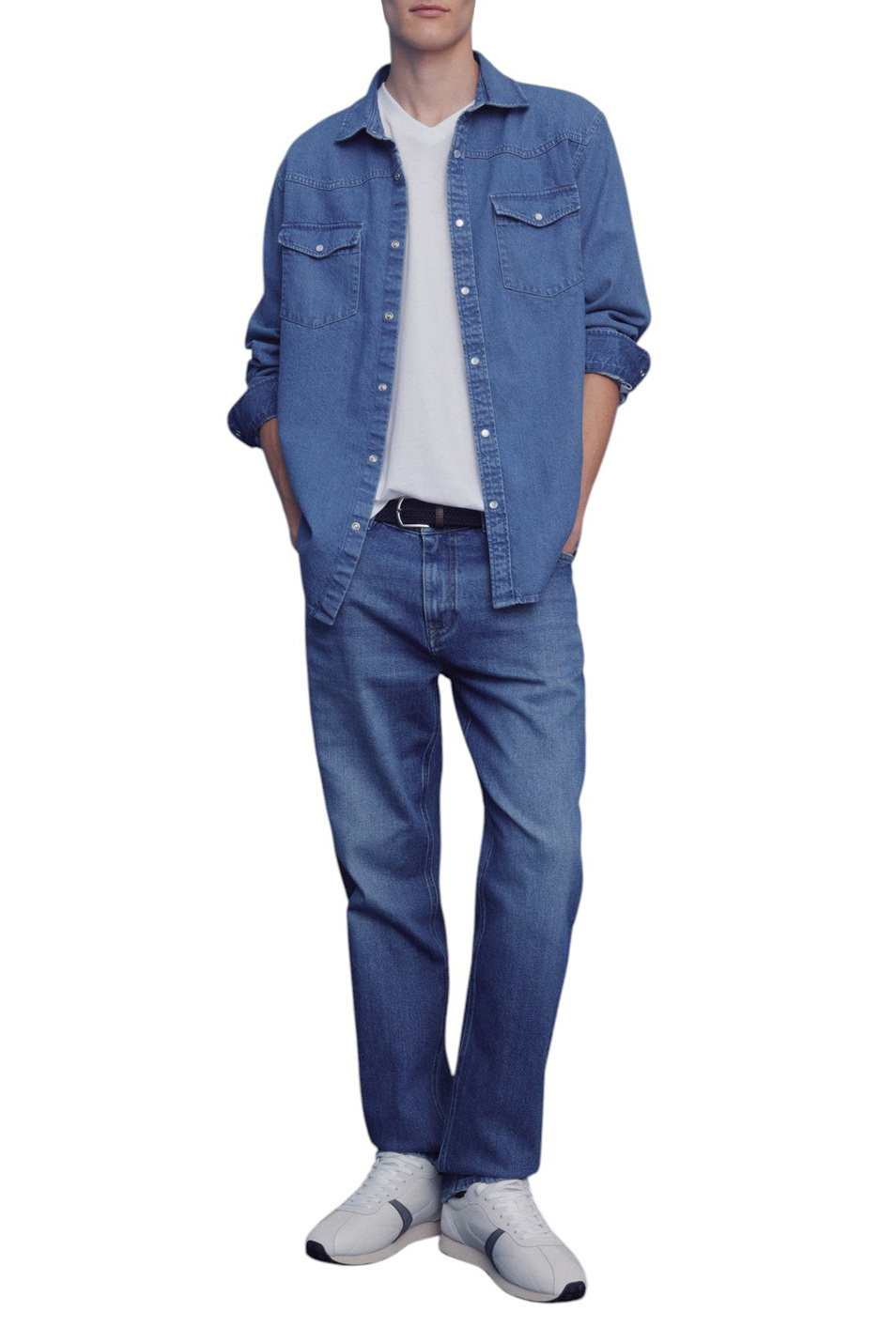 Джинсы из эластичного хлопка|Основной цвет:Синий Мужской Springfield Джинсы из эластичного хлопка (цвет ), артикул 1752026 | Фото 2