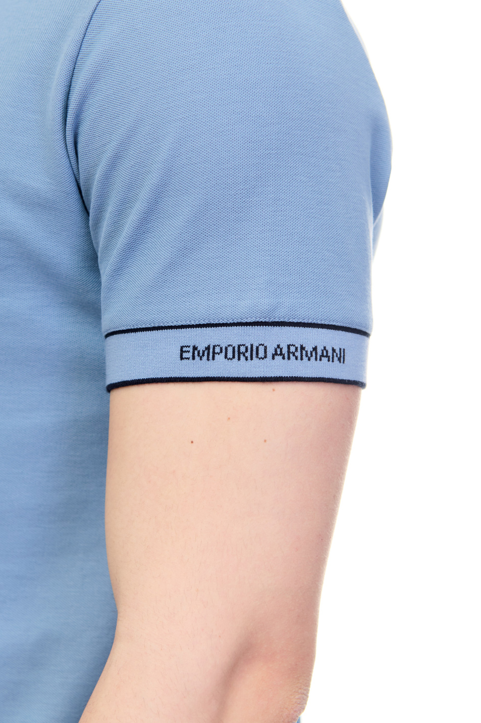 Мужской Emporio Armani Поло из натурального хлопка (цвет ), артикул 3R1F67-1JCYZ | Фото 5