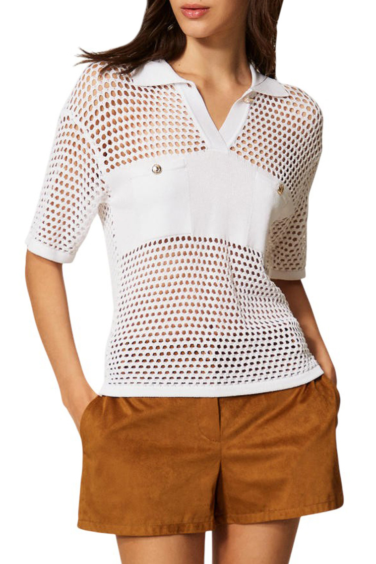 Женский TWINSET Milano Поло вязаное (цвет ), артикул 261AP3033 | Фото 3