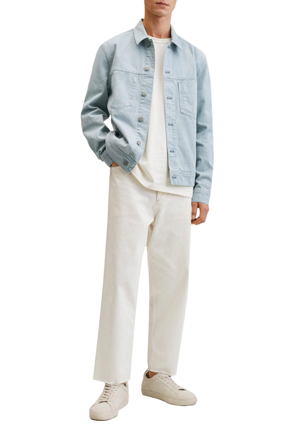 Мужской Mango Man Джинсовая куртка BRYAN с карманами (цвет ), артикул 27062509 | Фото 2