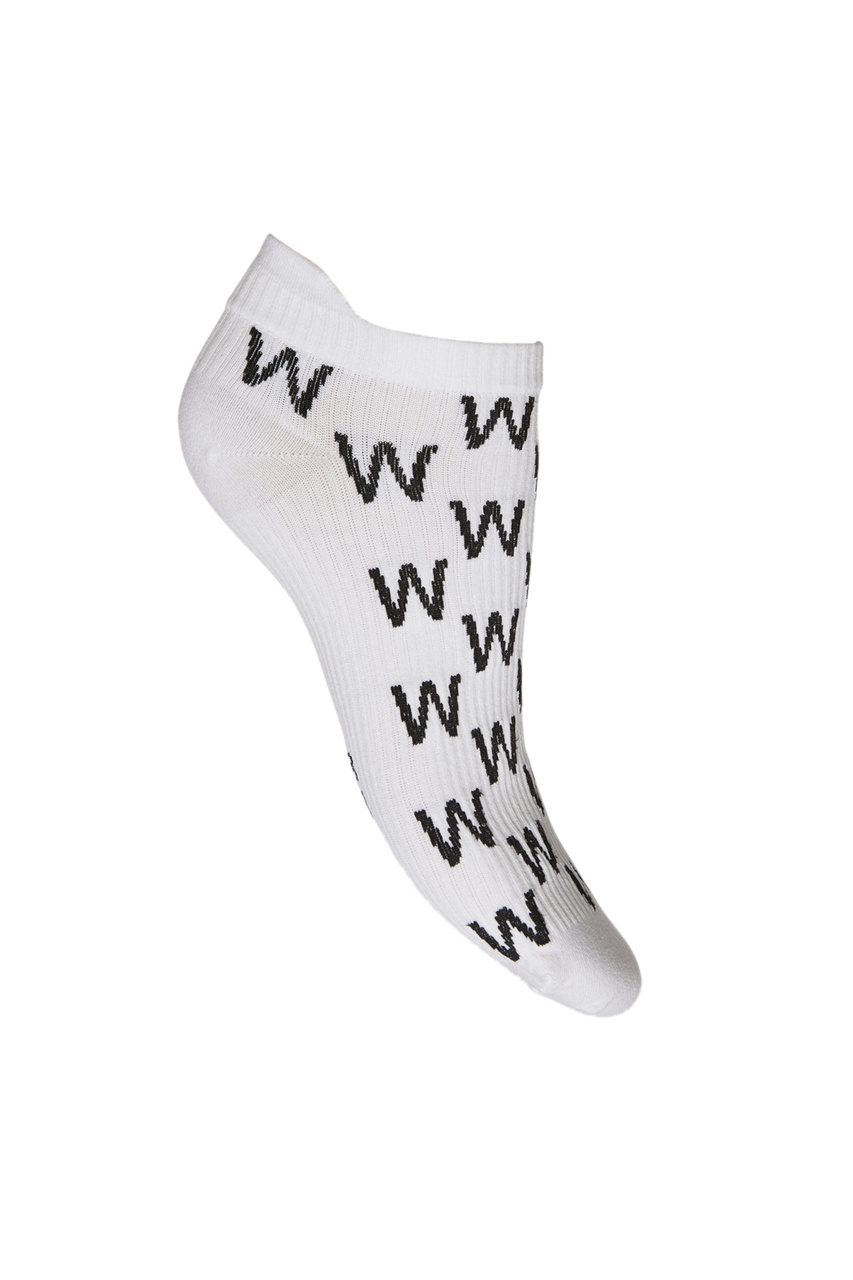 Носки из смесового хлопка с монограммой|Основной цвет:Белый|Артикул:45049 | Фото 1