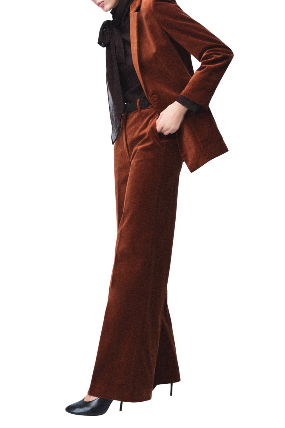Женский Mango Брюки VELVETON бархатные (цвет ), артикул 17078285 | Фото 2