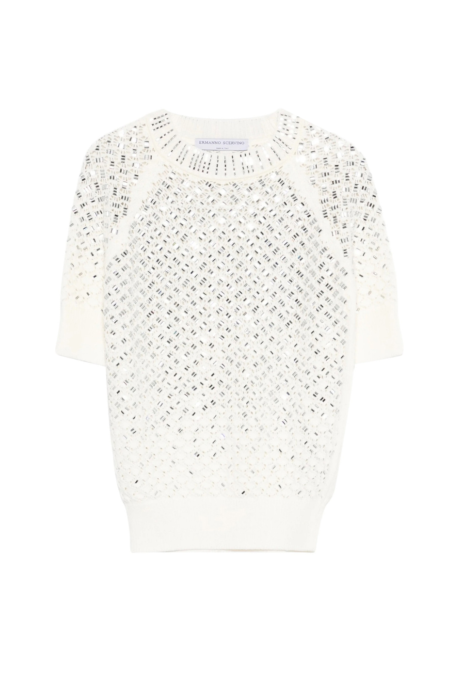 Женский ERMANNO SCERVINO Джемпер с отделкой стразами (цвет ), артикул D485L317CTYLE | Фото 1