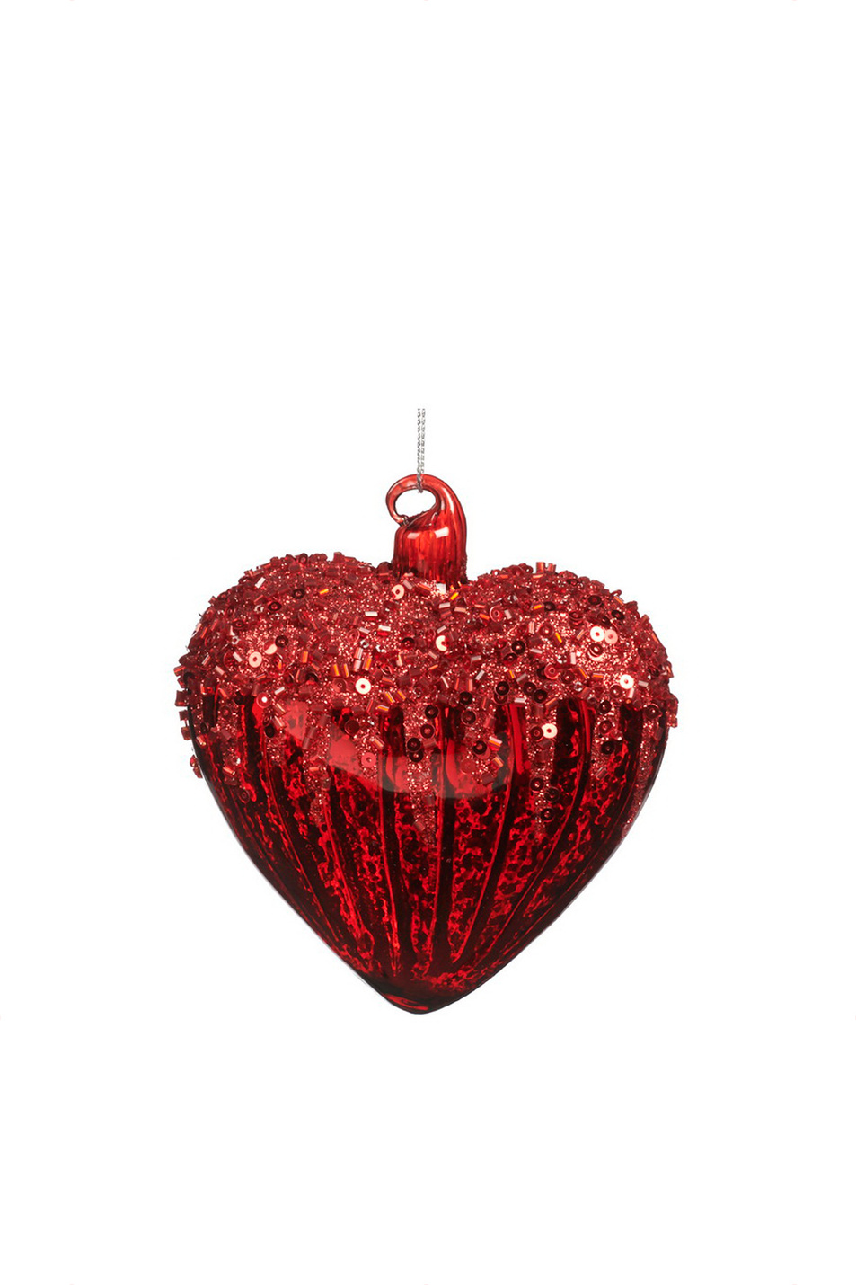 Goodwill Елочный шар-сердце с пайетками, 9 см (цвет ), артикул P 32175 | Фото 1