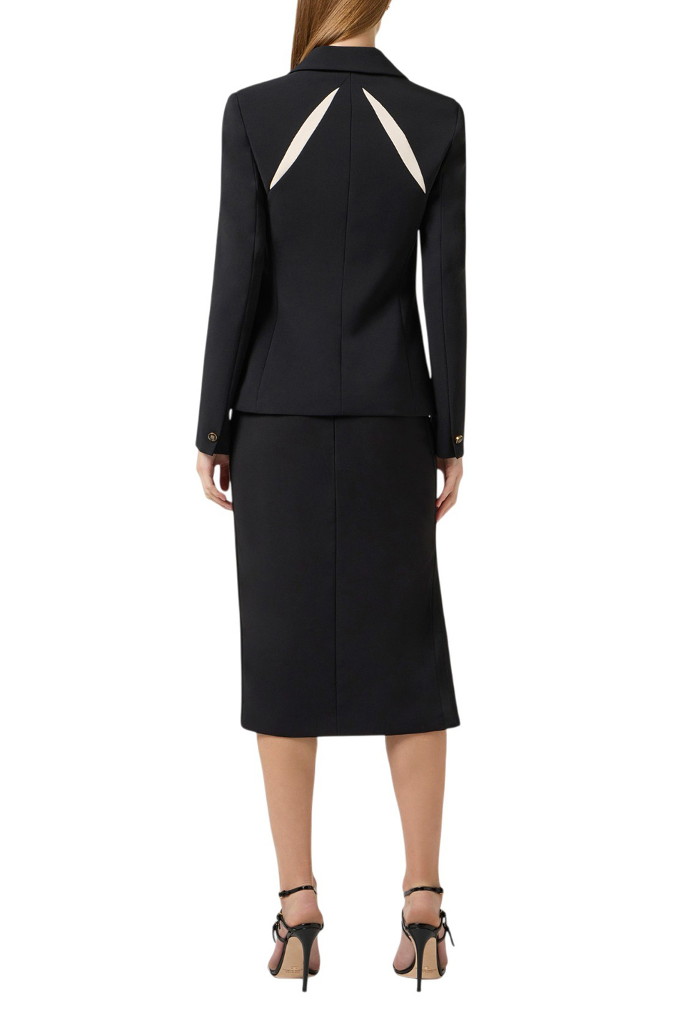 Женский Elisabetta Franchi Пиджак с двухцветными вырезами (цвет ), артикул GI19861E2 | Фото 4