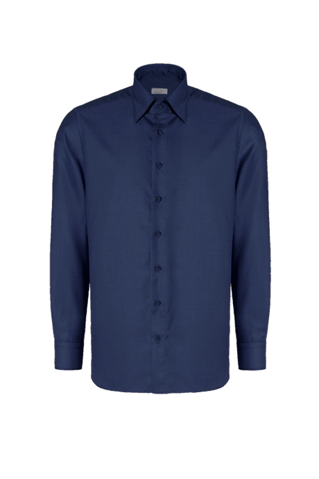 Рубашка из шелка и кашемира|Основной цвет:Синий|Артикул:CLAB04ZS87060ZS000003 | Фото 1