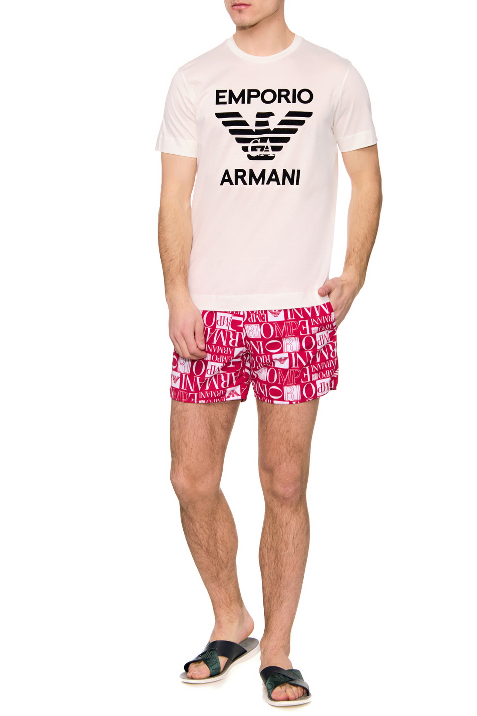Мужской Emporio Armani Шорты купальные с принтом (цвет ), артикул 211740-2R481 | Фото 2