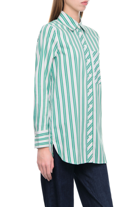 Gerry Weber Рубашка из смесового хлопка в полоску ( цвет), артикул 160003-31402 | Фото 5