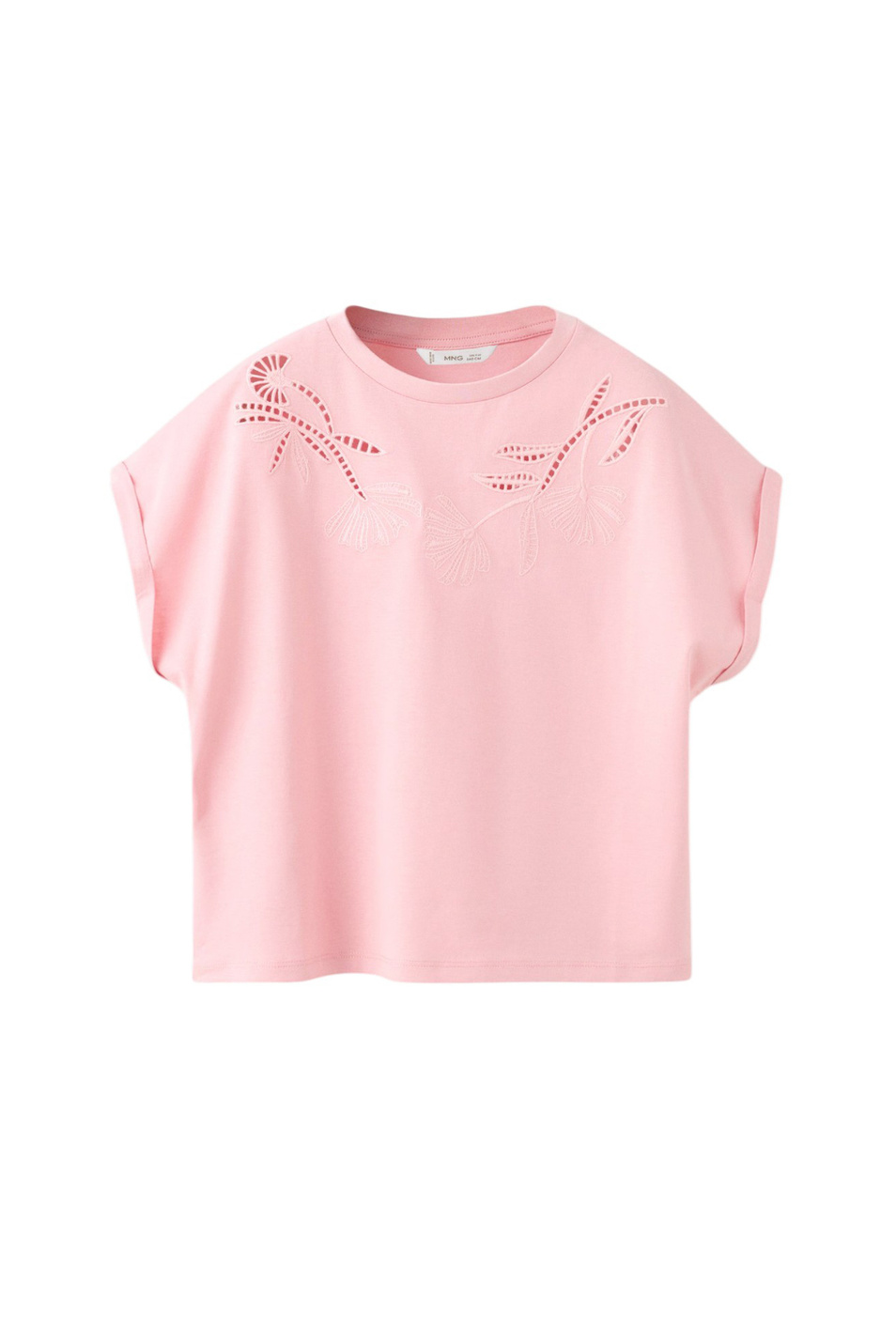 Девочкам Mango Kids Футболка SPRING из хлопка (цвет ), артикул 27015964 | Фото 1