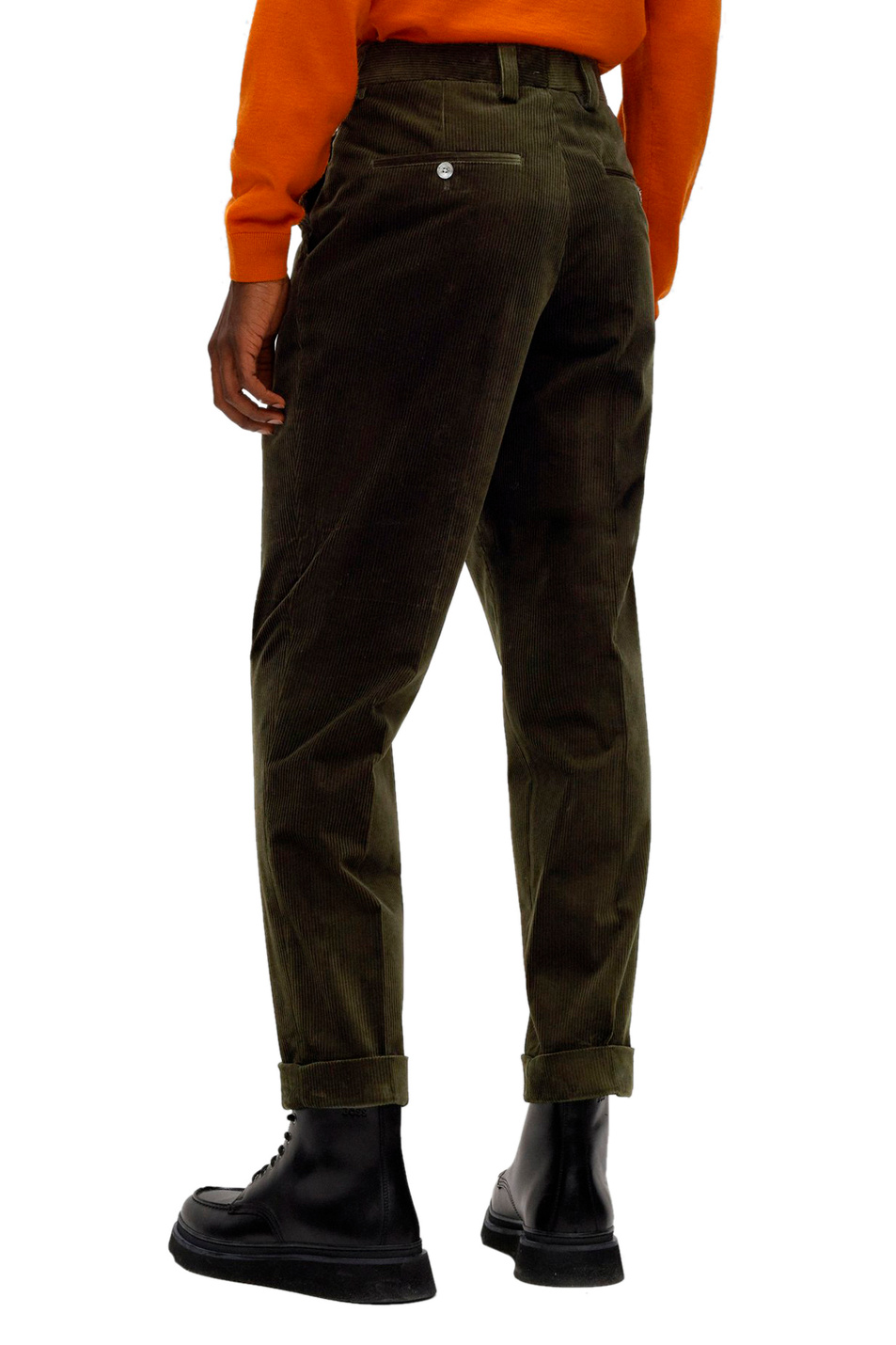 Мужской BOSS Вельветовые брюки зауженного кроя (цвет ), артикул 50479398 | Фото 4