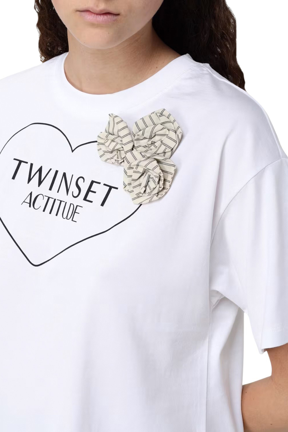 Женский TWINSET Milano Футболка с логотипом (цвет ), артикул 251AX2020 | Фото 6