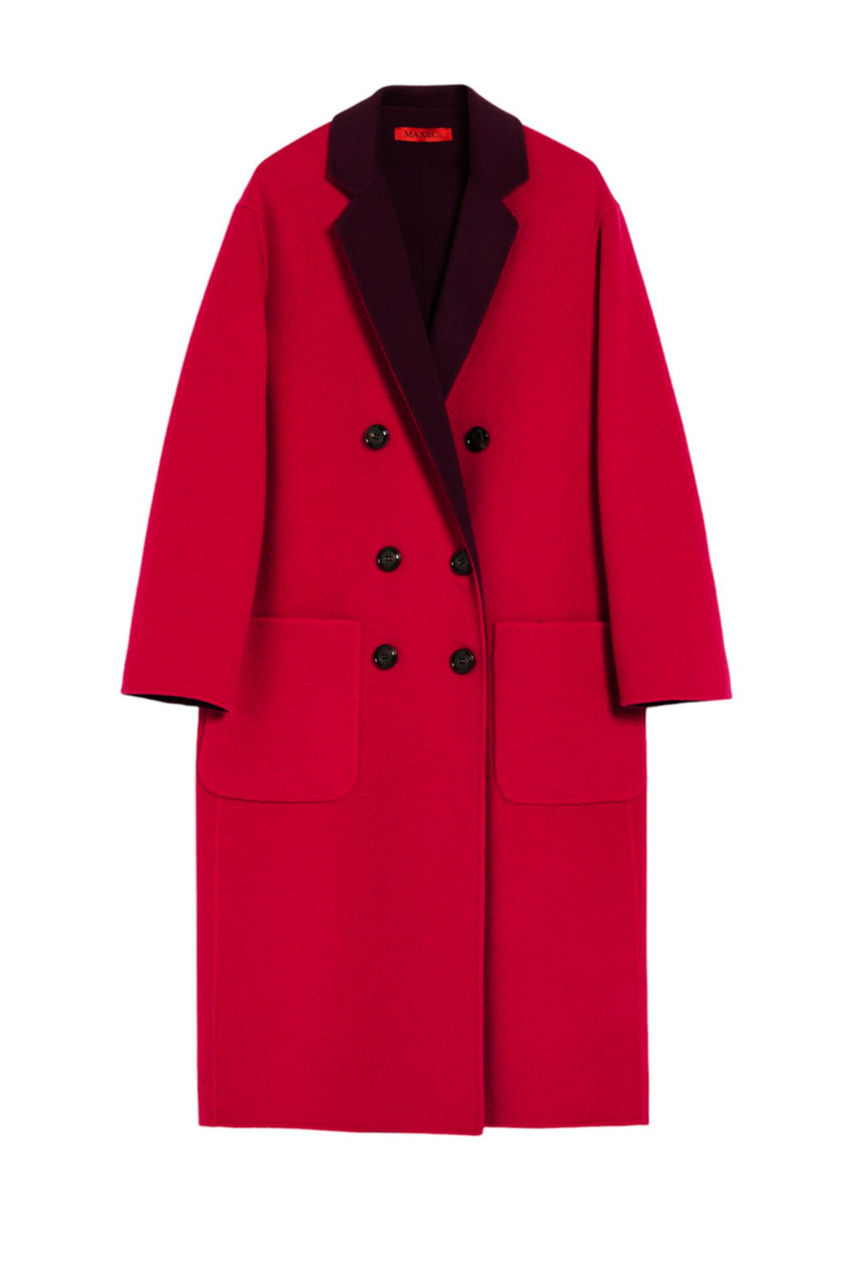 Пальто двустороннее ALGERI из смесовой шерсти|Основной цвет:Красный|Артикул:2416011041200 | Фото 1