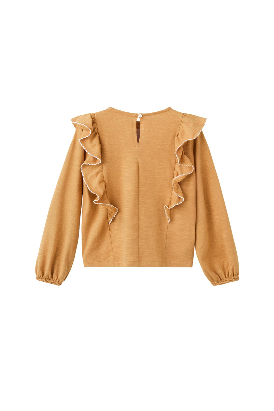 Девочкам Mango Kids Джемпер BLUSI с оборками (цвет ), артикул 27044410 | Фото 2