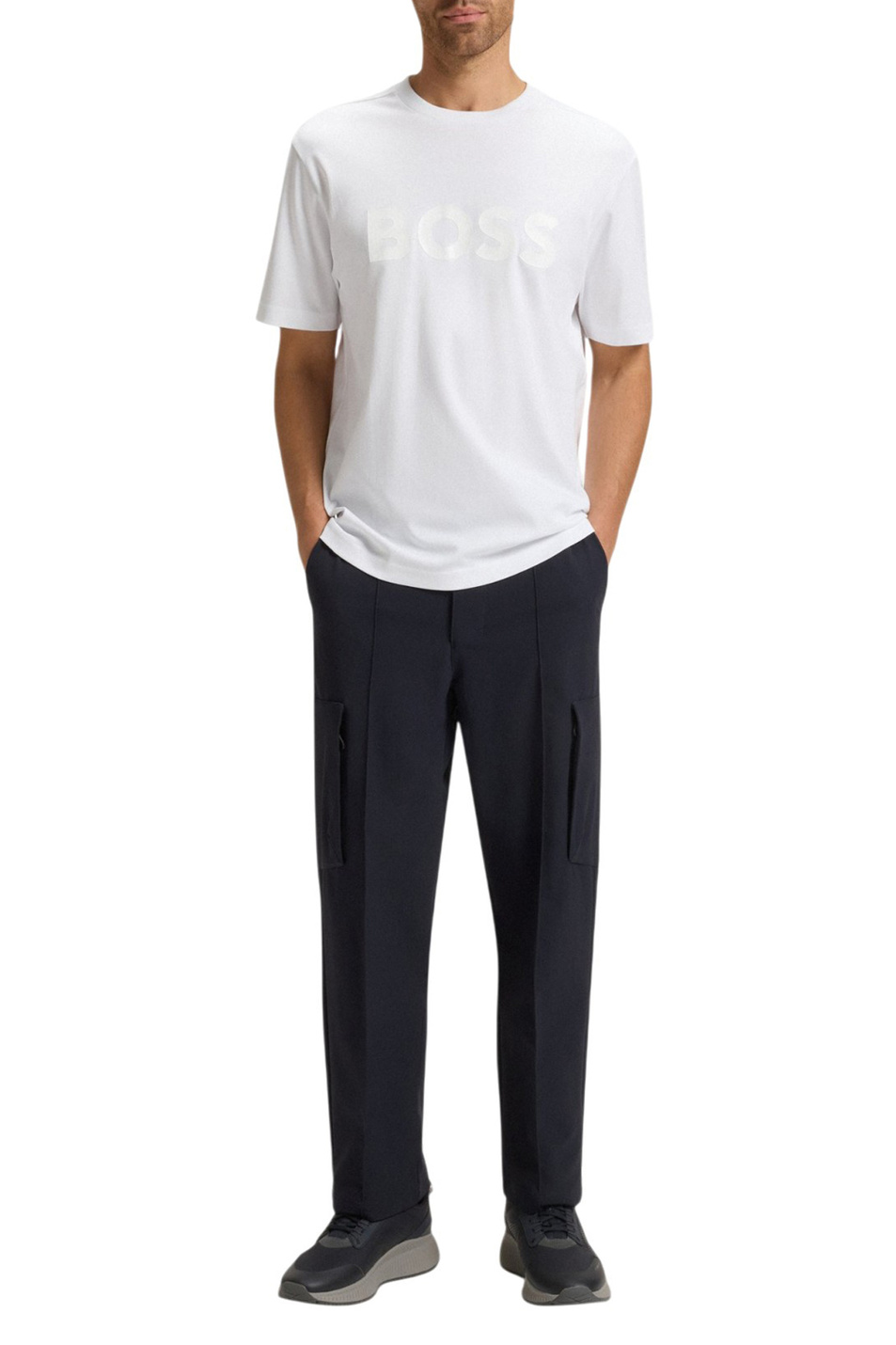 Мужской BOSS Футболка из хлопка (цвет ), артикул 50547940 | Фото 2