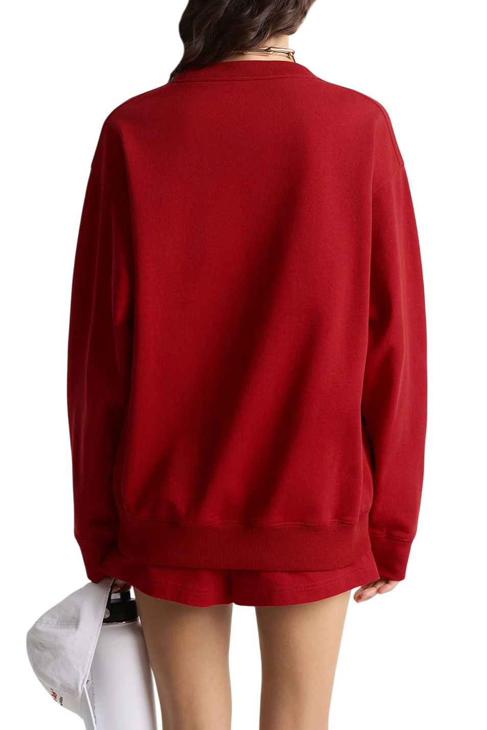 Свитшот California из хлопка|Основной цвет:Красный Женский Sporty & Rich Свитшот California из хлопка (цвет ), артикул ST07164033RE15 | Фото 4