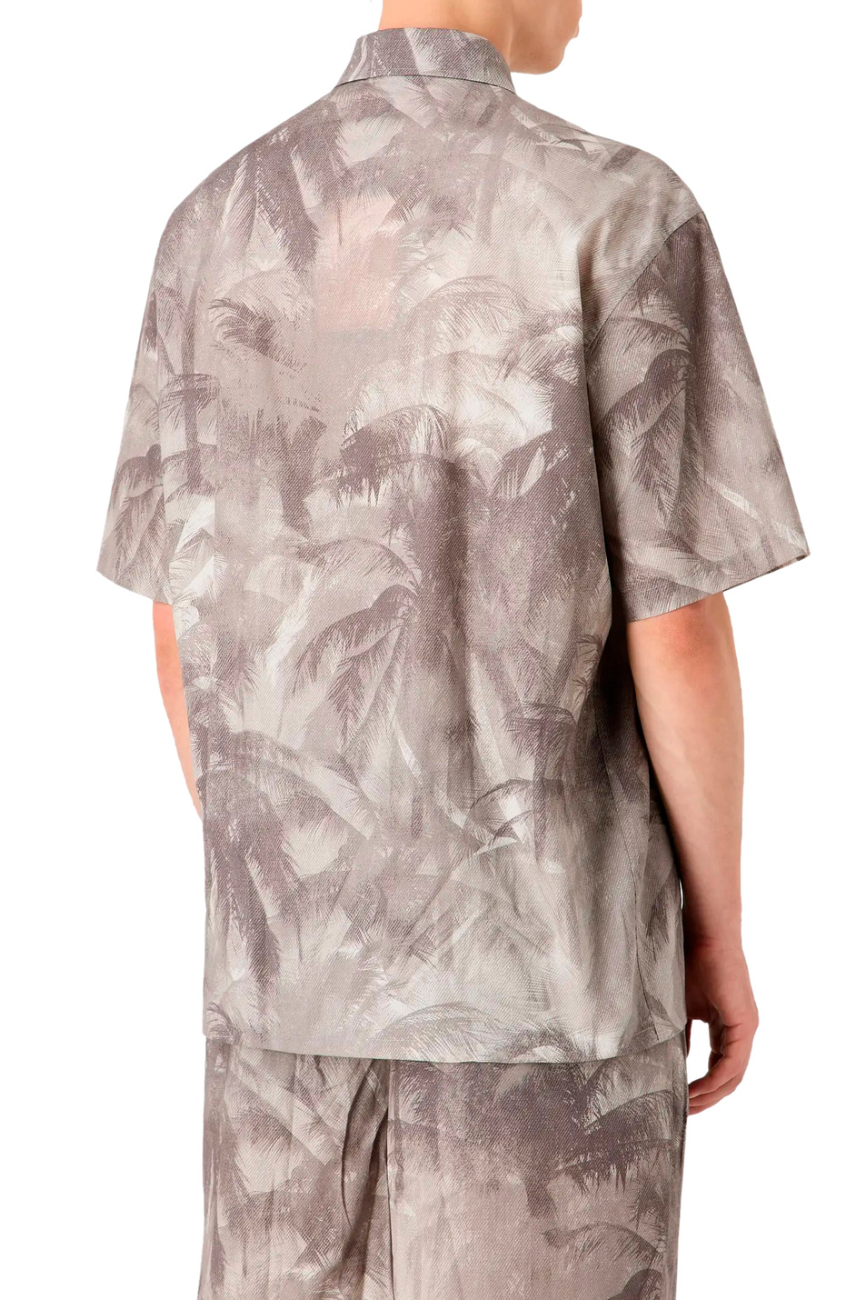 Мужской Emporio Armani Рубашка из лиоцелла и хлопка с принтом (цвет ), артикул 3D1CG7-1NRDZ | Фото 4