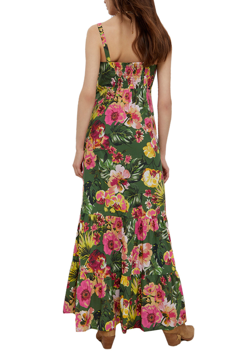 Liu Jo Длинное поплиновое платье с V-образным вырезом (цвет ), артикул WA2143T4883 | Фото 4