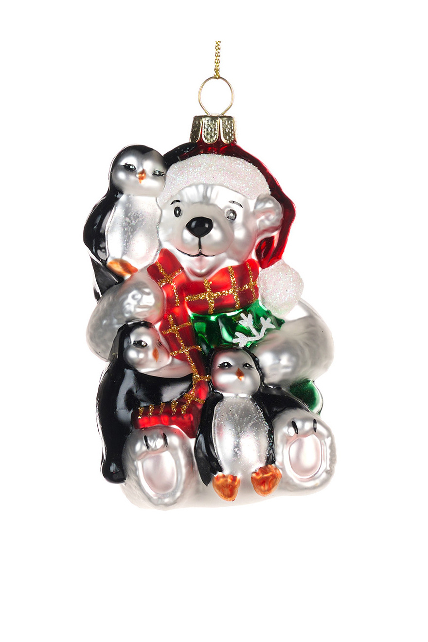 Не имеет пола Goodwill Елочная игрушка "Медведь и пингвины", 9,5см (цвет ), артикул YA 92625 | Фото 1