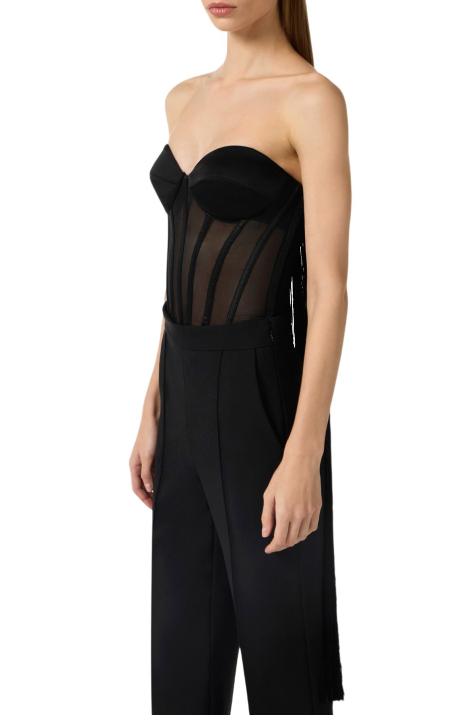 Женский Elisabetta Franchi Топ- бюстье с бахромой (цвет ), артикул TO06563E2 | Фото 3