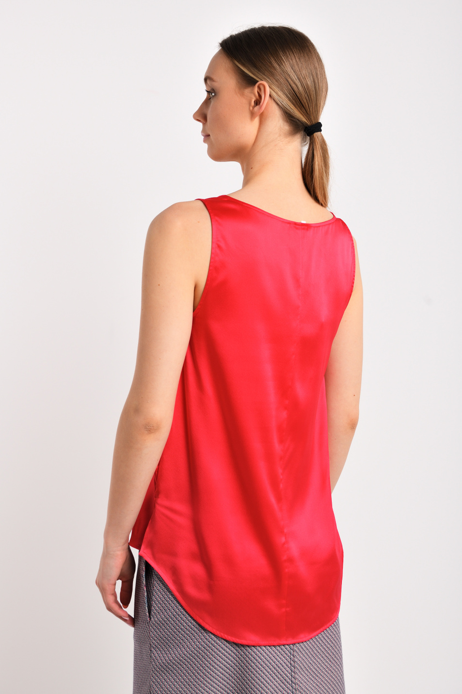Топ из шелка|Основной цвет:Коралловый Женский MAX&Co. Топ из шелка (цвет ), артикул 71610119 | Фото 3