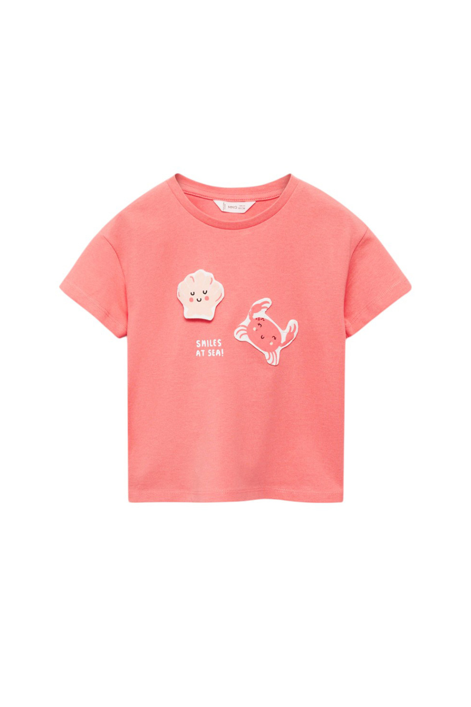Девочкам Mango Kids Футболка CRAB из хлопка (цвет ), артикул 87006359 | Фото 1