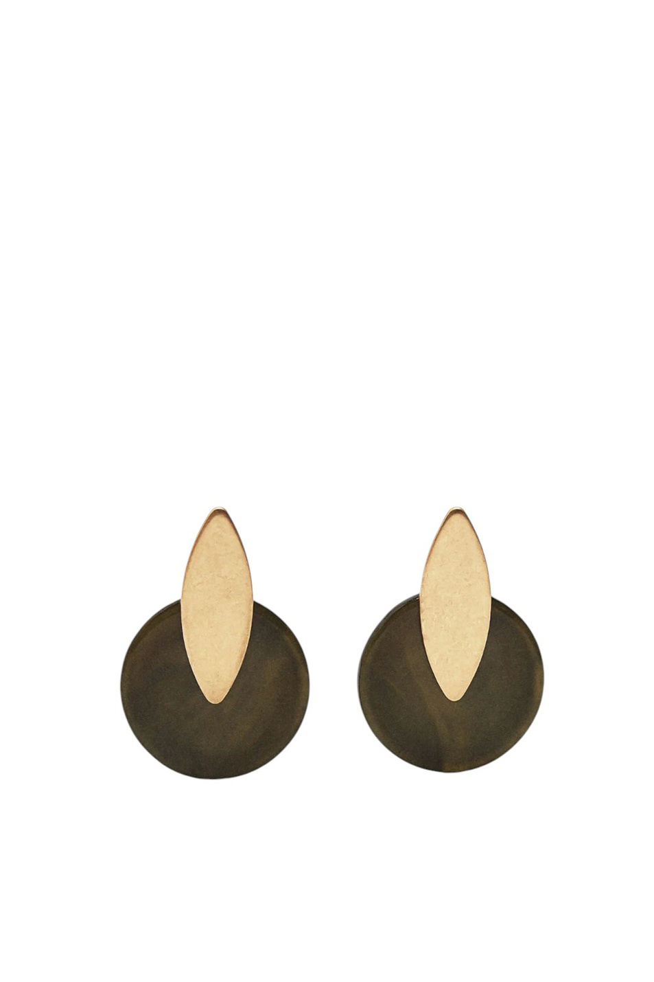 Серьги со смолой|Основной цвет:Хаки Женский Parfois Серьги со смолой (цвет ), артикул 170562 | Фото 1