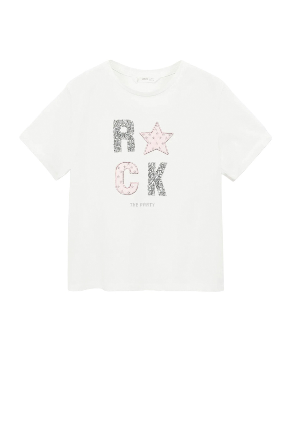 Девочкам Mango Kids Футболка ROCK из натурального хлопка (цвет ), артикул 57044009 | Фото 1
