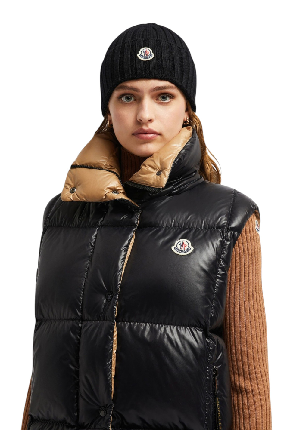 Шапка BERRETTO из натуральной шерсти|Основной цвет:Черный Женский Moncler Шапка BERRETTO из натуральной шерсти (цвет ), артикул L20933B00036-A9327 | Фото 3