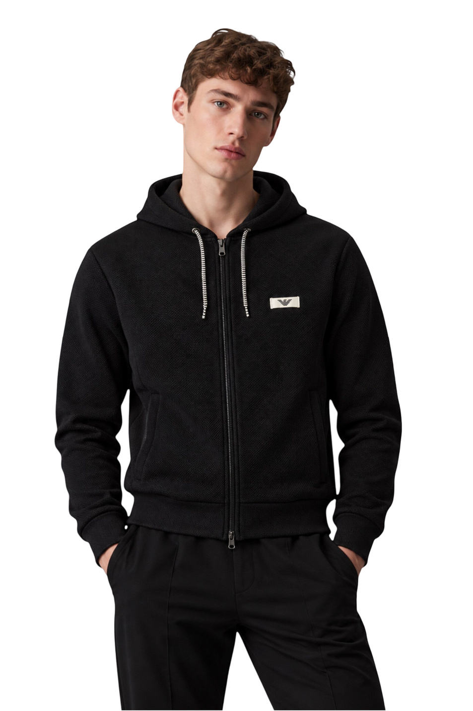 Мужской Emporio Armani Толстовка из эластичного хлопка с капюшоном (цвет ), артикул EM000644-AF25028 | Фото 4