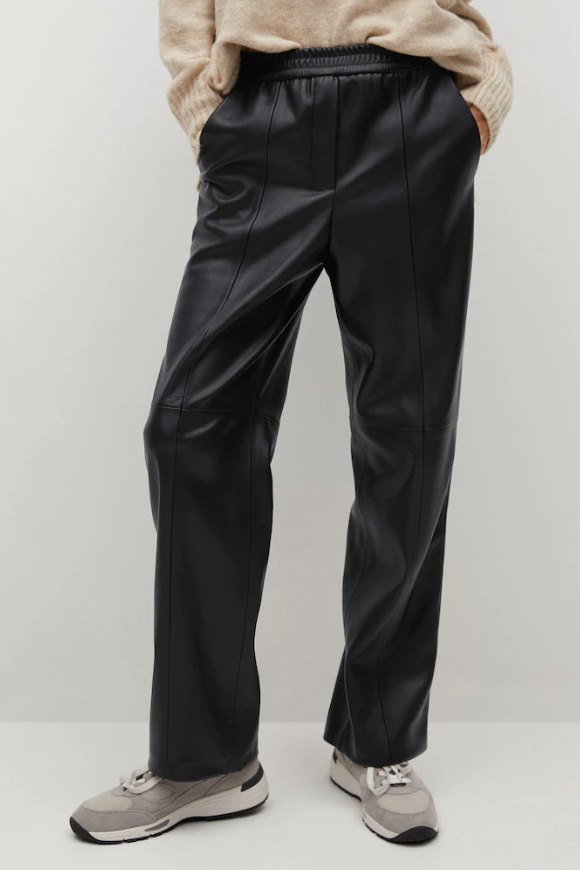 Брюки MAC из искусственной кожи|Основной цвет:Черный Женский Mango Брюки MAC из искусственной кожи (цвет ), артикул 87043254 | Фото 1