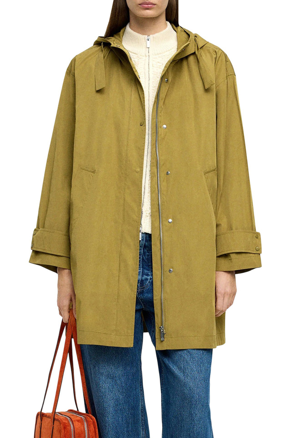 Парка с капюшоном|Основной цвет:Зеленый Женский Parfois Парка с капюшоном (цвет ), артикул 237424 | Фото 4